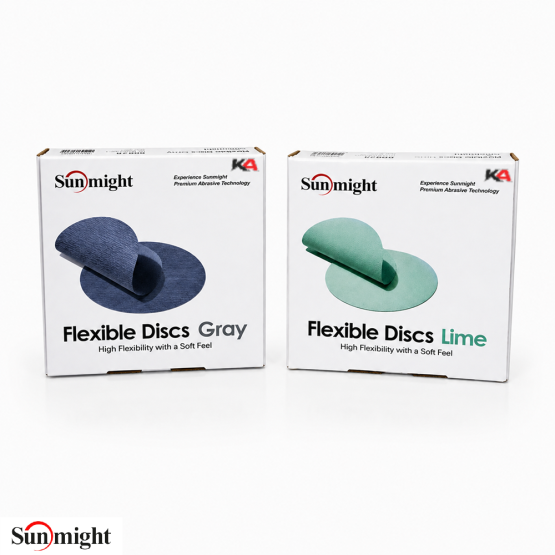 SUNMIGHT Flexible Discs Gray K3000 150 mm (25 stuks) – Voor Ultrafijne Lakcorrectie en Polijstvoorbereiding