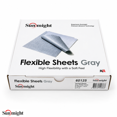 SUNMIGHT Flexible Sheets Gray K3000 130x170mm – 25 Stuks voor Polijstvoorbereiding en Lakcorrectie
