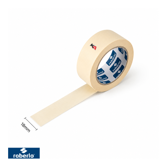 Maskeertape 18 mm – Blister met 12 Rollen | Professionele Afplaktape voor Spuitwerk