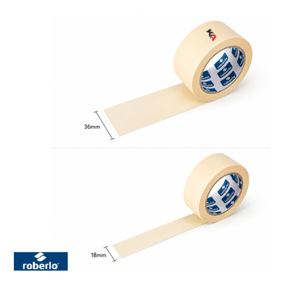 Maskeertape 18 mm – Blister met 12 Rollen | Professionele Afplaktape voor Spuitwerk