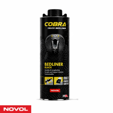 NOVOL COBRA Bedliner Zwart 600 ml – Slijtvaste Beschermcoating voor Auto, Pick-up en Offroad