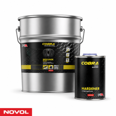 NOVOL COBRA Bedliner Set Zwart 3 L + 1 L Verharder – Slijtvaste 2K Beschermcoating voor Auto, Pick-up en Offroad