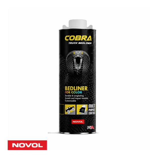 NOVOL COBRA Bedliner For Color 600 ml – Afkleurbare Beschermcoating voor Auto, Pick-up en Offroad