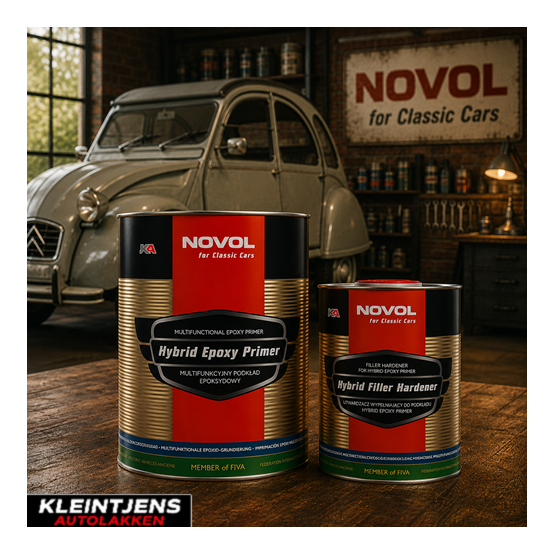 NOVOL For Classic Cars Hybrid Epoxy Primer + Filler Hardener Set 3,5 L – 2K Hybride Epoxy Primer voor Klassieke Auto's