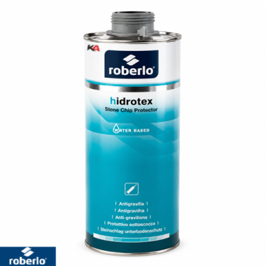 Roberlo HIDROTEX Grijs 1 kg – Watergedragen Steenslagbescherming en Overschilderbare Kit