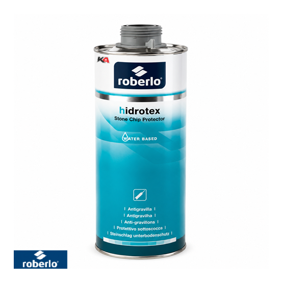 Roberlo HIDROTEX Grijs 1 kg – Watergedragen Steenslagbescherming en Overschilderbare Kit
