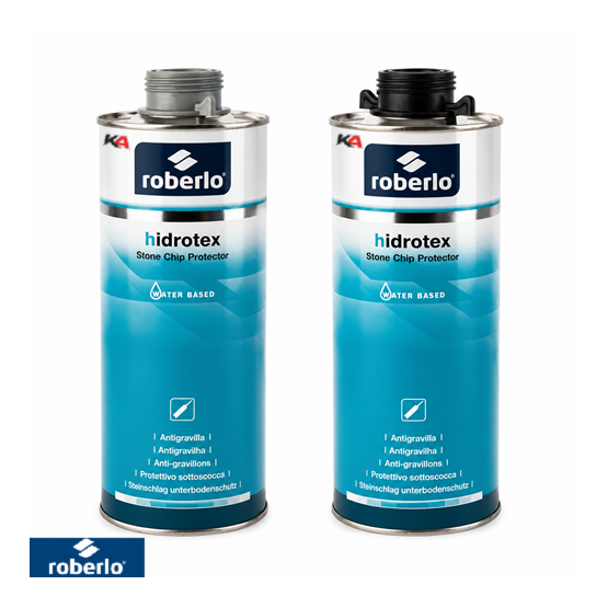 Roberlo HIDROTEX Grijs 1 kg – Watergedragen Steenslagbescherming en Overschilderbare Kit