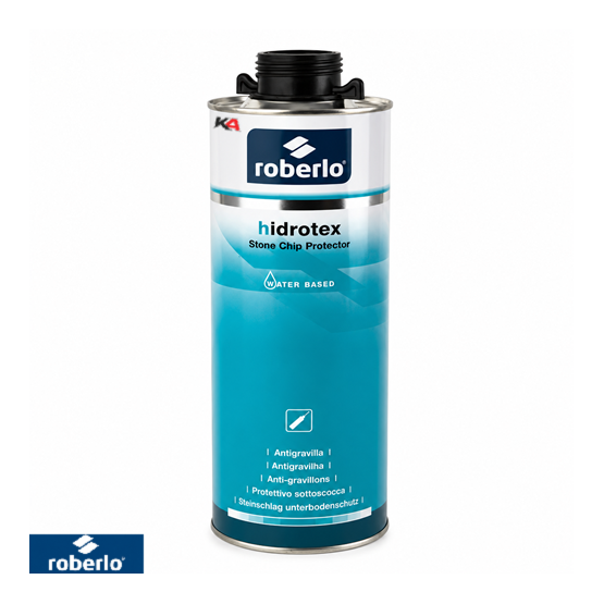 Roberlo HIDROTEX Zwart 1 kg – Watergedragen Steenslagbescherming en Overschilderbare Kit