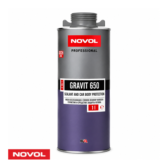 NOVOL GRAVIT 650 Grijs – 2-in-1 Kit en Carrosseriebescherming voor Autoherstel