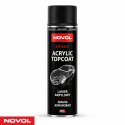 NOVOL Acryl Topcoat Zwart Mat 500ml 1K Acryl Aflak Spuitbus voor Autoherstel
