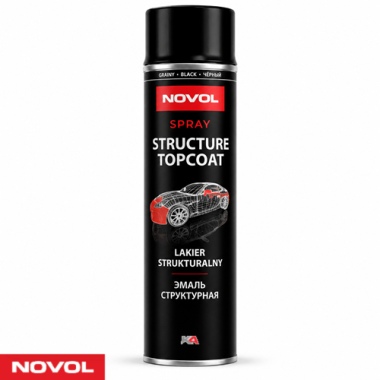 NOVOL Structuur Spray Zwart 500ml voor Kunststof & Carrosserieherstel