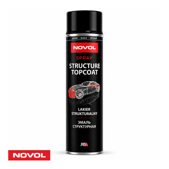 NOVOL Structuur Spray Zwart 500ml voor Kunststof & Carrosserieherstel