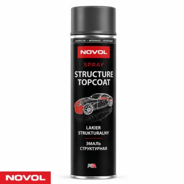 NOVOL Structuur Spray Antraciet 500ml voor Kunststof & Carrosserieherstel
