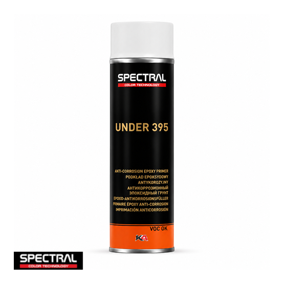 Spectral UNDER 395 P1 Spray – 500 ml Witte Epoxy Primer Spray voor Blank Metaal & Spotrepair