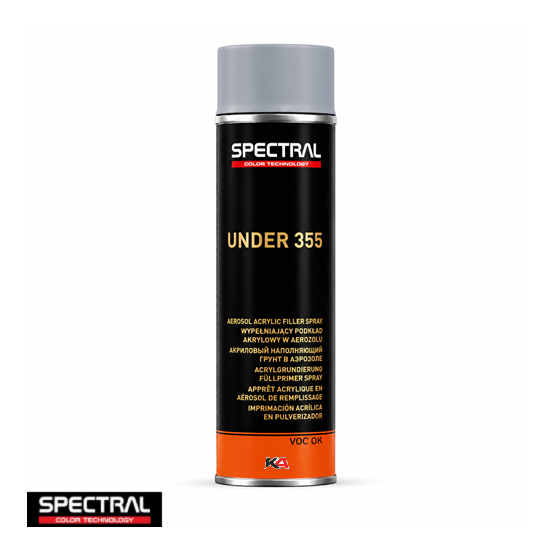 Spectral UNDER 355 Spray Filler 500 ml – Sneldrogende Acryl Filler Spray voor Spotrepair & Autoschadeherstel