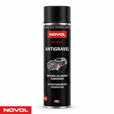 NOVOL Anti Gravel Spray 500ml Zwarte Steenslagbescherming voor Auto & Carrosserie