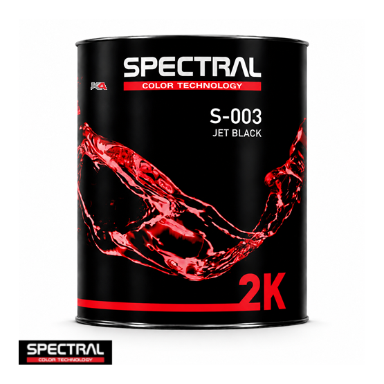 SPECTRAL 2K Mengkleur S-003 Jet Black – 3,5 L 2K Acrylaat Mengkleur