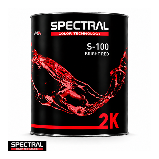 SPECTRAL 2K Mengkleur S-100 Bright Red – 3,5 L 2K Acrylaat Mengkleur