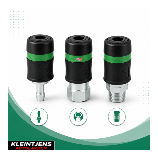 Prevost High Flow Steeknippel Buitendraad G1/4" – Persluchtaansluiting voor Hoog Debiet