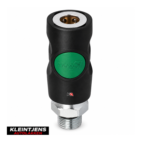 Prevost High Flow Snelkoppeling Buitendraad G3/8" – Professionele Persluchtkoppeling voor Hoog Debiet