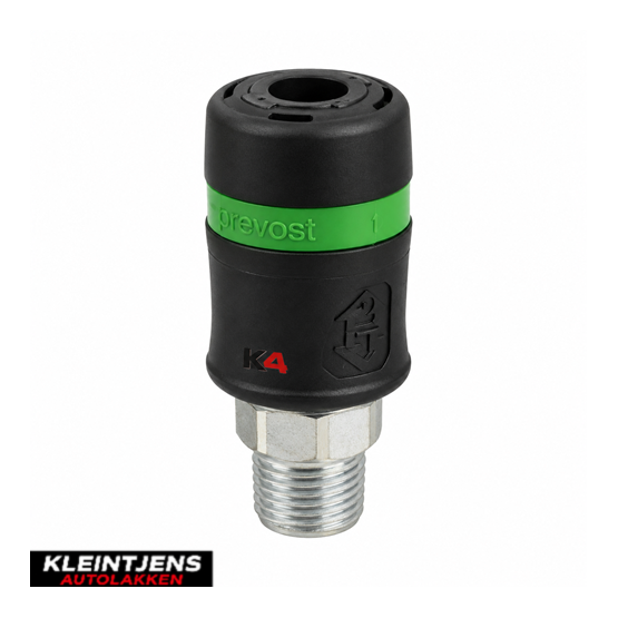 Prevost High Flow Steeknippel Buitendraad G1/4" – Persluchtaansluiting voor Hoog Debiet
