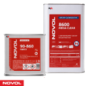 NOVOL 8600 MEGA Clear + HARD 90-860 Set – 1,5 L Air Dry 2K Hoogglans Blanke Lak voor Autoschadeherstel
