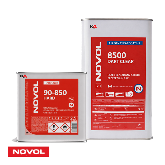 NOVOL 8500 DART CLEAR – 5 L Air Dry 2K Hoogglans Blanke Lak voor Autoschadeherstel