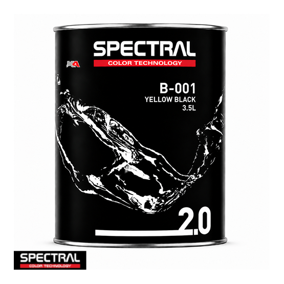 Spectral BASE 2.0 B-001 Yellow Black – 3,5 L Solventgedragen Basislak Mengkleur