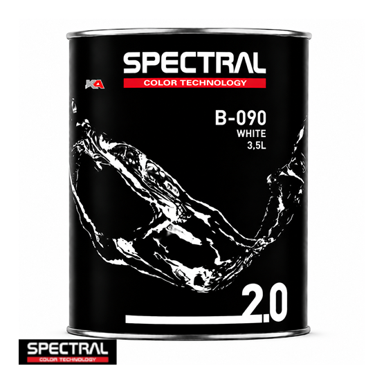 Spectral BASE 2.0 B-090 White – 3,5 L Solventgedragen Basislak Mengkleur