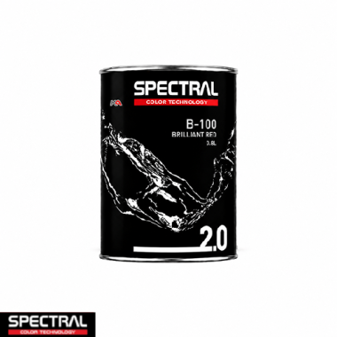 Spectral BASE 2.0 B-100 Brilliant Red 0,8L – Professionele Basislak Mengkleur voor Kleurmenging