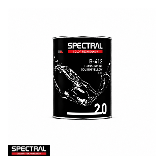 Spectral BASE 2.0 B-412 Transparent Golden Yellow 0,8L – Professionele Basislak Mengkleur voor Kleurmenging