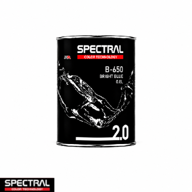 Spectral BASE 2.0 B-650 Bright Blue – 0,8 L Solventgedragen Basislak Mengkleur