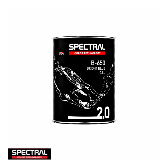 Spectral BASE 2.0 B-650 Bright Blue – 0,8 L Solventgedragen Basislak Mengkleur