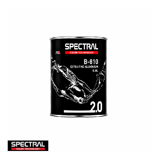 Spectral BASE 2.0 B-810 Extra Fine Aluminium 0,8L – Professionele Basislak Mengkleur voor Kleurmenging