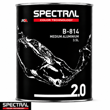 Spectral BASE 2.0 B-814 Medium Aluminium – 3,5 L Solventgedragen Basislak Mengkleur