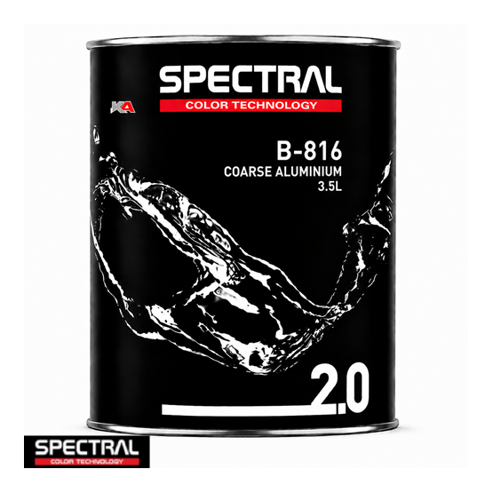 Spectral BASE 2.0 B-816 Coarse Aluminium – 3,5 L Solventgedragen Basislak Mengkleur