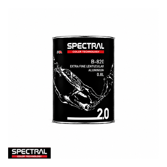 Spectral BASE 2.0 B-820 Extra Fine Lenticular Aluminium  – 0,8 L Solventgedragen Basislak Mengkleur