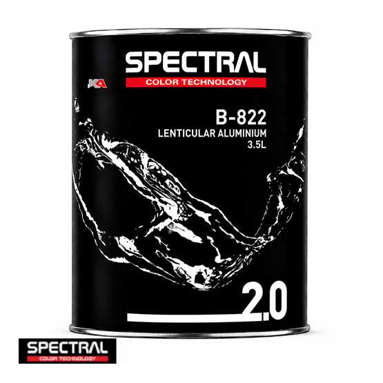 Spectral BASE 2.0 B-822 Fine Lenticular Aluminium 3,5L – Professionele Basislak Mengkleur voor Kleurmenging