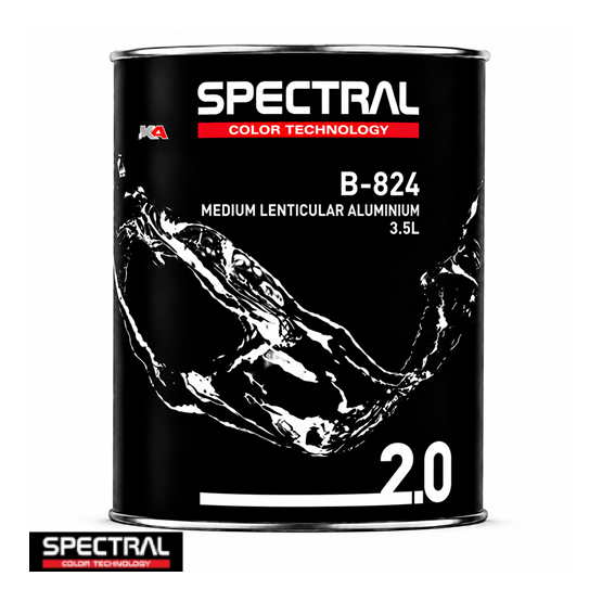 Spectral BASE 2.0 B-824 Medium Lenticular Aluminium 3,5L – Professionele Basislak Mengkleur voor Kleurmenging