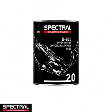Spectral BASE 2.0 B-828 Super Coarse Lenticular Aluminium– 0,8 L Solventgedragen Basislak Mengkleur