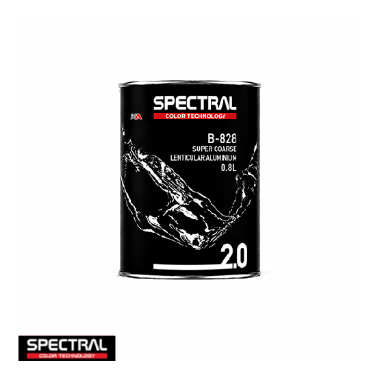 Spectral BASE 2.0 B-828 Super Coarse Lenticular Aluminium– 0,8 L Solventgedragen Basislak Mengkleur