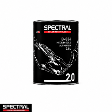 Spectral BASE 2.0 B-834 Medium Gold Aluminium 0,8L – Professionele Basislak Mengkleur voor Kleurmenging
