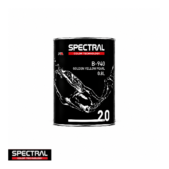 Spectral BASE 2.0 B-940 Golden Yellow Pearl – 0,8 L Solventgedragen Basislak Mengkleur