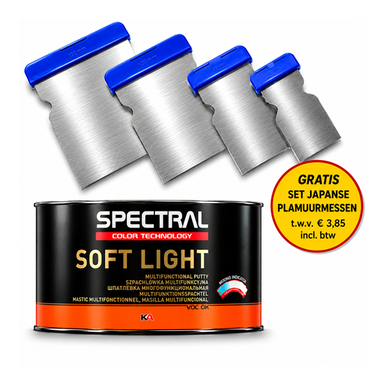 Spectral SOFT LIGHT 1L + GRATIS Japanse Plamuurmessenset – Septemberactie