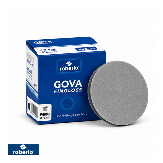 Roberlo GOVA FINGLOSS P6000 Schuurschijf 75 mm (20 stuks) – Ultrafijne Afwerking voor Polijsten