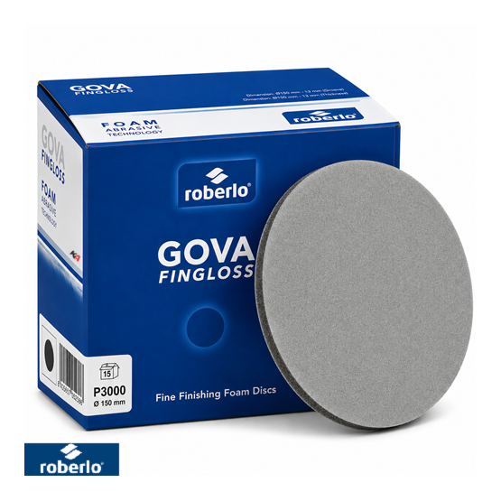 Roberlo GOVA FINGLOSS P3000 Schuurschijf 150 mm (15 stuks) – Voorpolijsten & Lakcorrectie