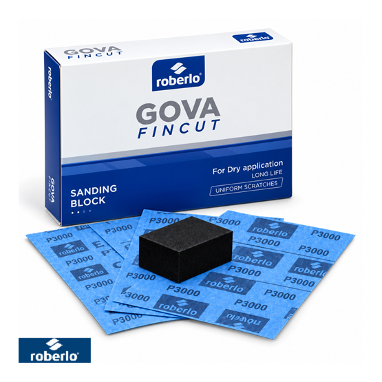 Roberlo Gova FinCut P3000 Blauw – 25 Vellen Zelfklevende Schuurpads