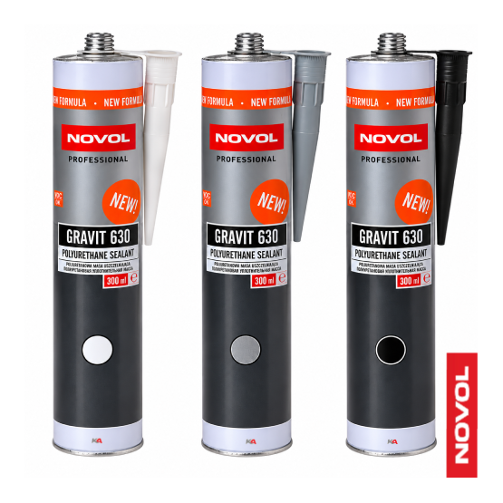Novol Gravit 630 PU Naadkit Grijs 300 ml – Overschilderbare Polyurethaan Afdichtingskit