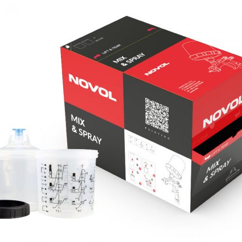 Novol Mix & Spray 400ml - verfbekersysteem