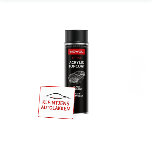 Novol Acryl Topcoat Zwart Matt 500ml.